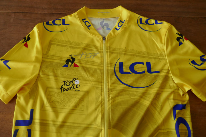 Tour de France 2019 - Mike Teunissen - Maillot jaune Arc de Triomphe signé _ (S) #02402