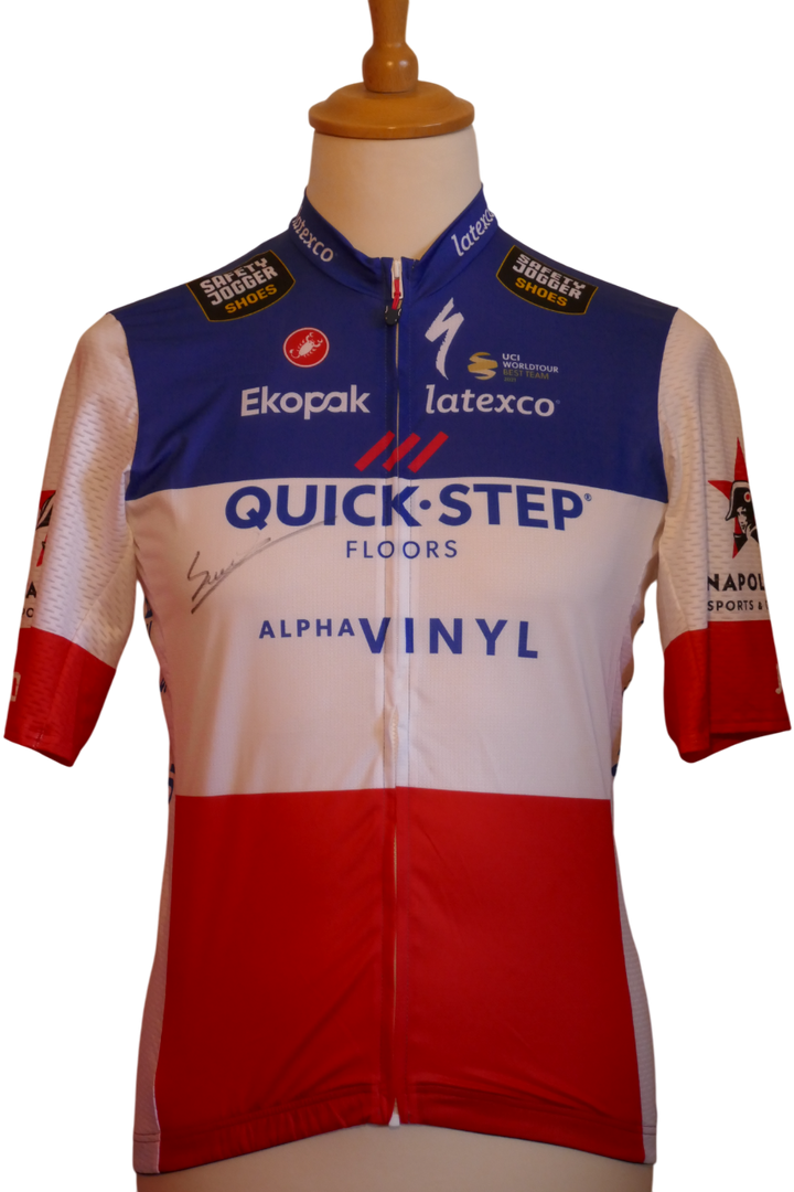 Quick Step 2022 - Florian Senechal - Maillot Champion de France signé _ (XL) #02346
