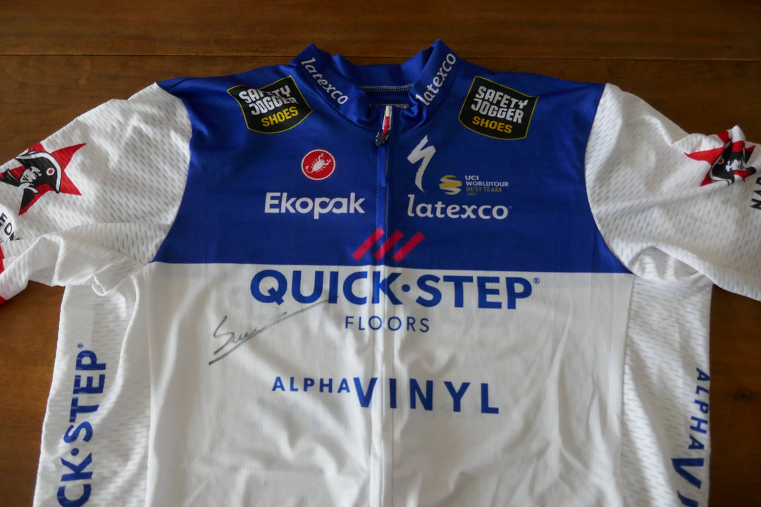 Quick Step 2022 - Florian Senechal - Maillot Champion de France signé _ (XL) #02346