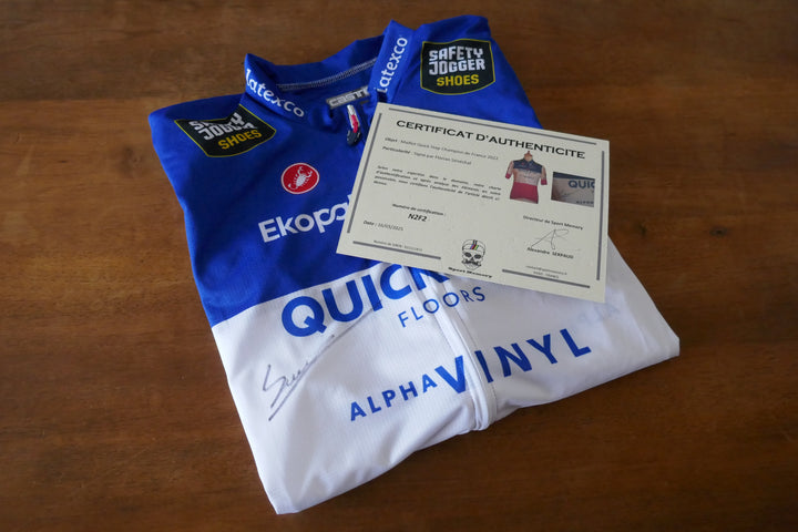 Quick Step 2022 - Florian Senechal - Maillot Champion de France signé _ (XL) #02346