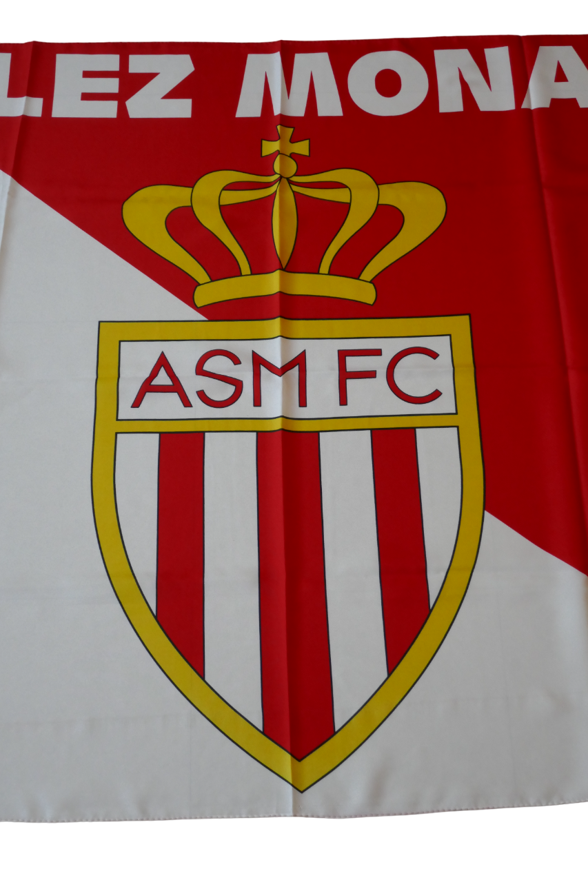 ASM AS MONACO fanion wimpel pennant ancien brodé anneaux olympiques sport ASM AS MONACO fanion wimpel pennant ancien brodé anneaux olympiques sport