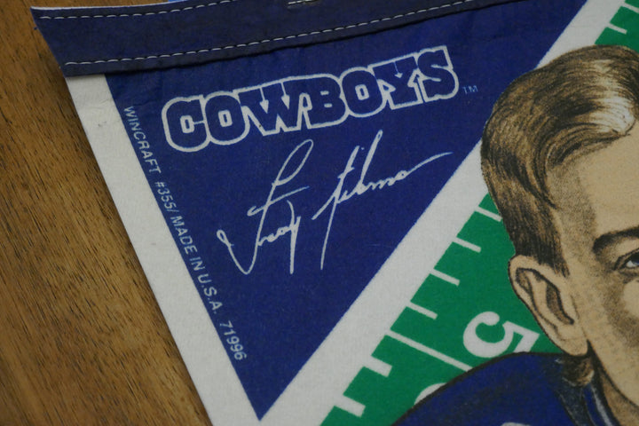 Foot US NFL - Dallas Cowboys - Troy Aikman - Fanion _ #03608