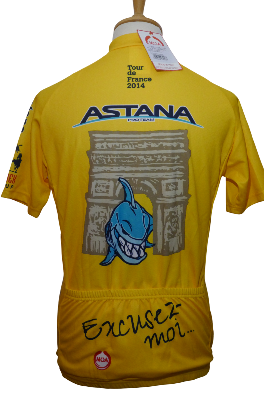 Tour de france 2014 - Astana - Vincenzo Nibali - Maillot et cuissard commémoratif _ (XL) #03667