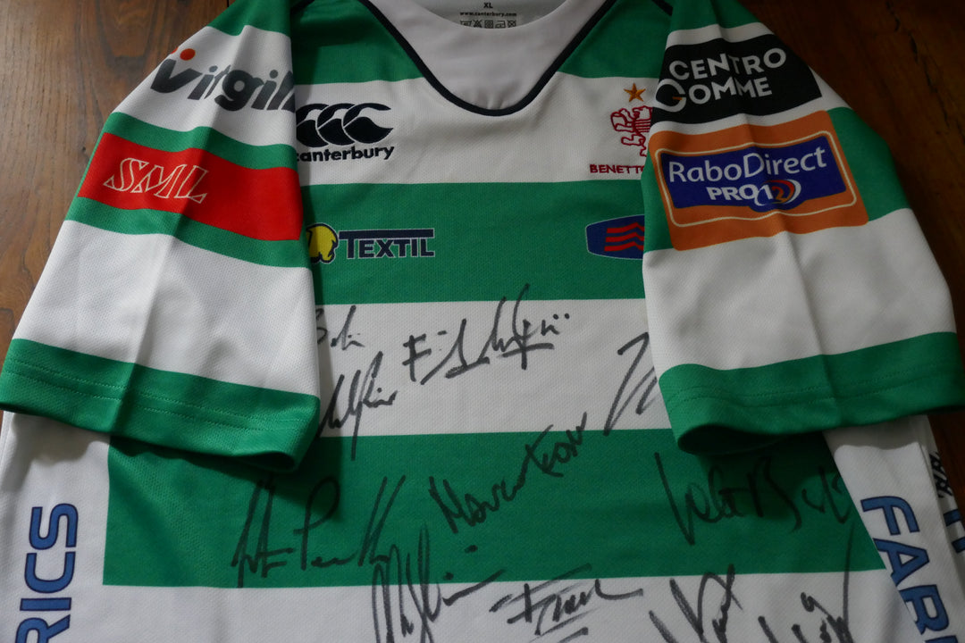 Benetton Rugby Trévise 2013/14 - Maillot signé par l'équipe _ (XL) #03887
