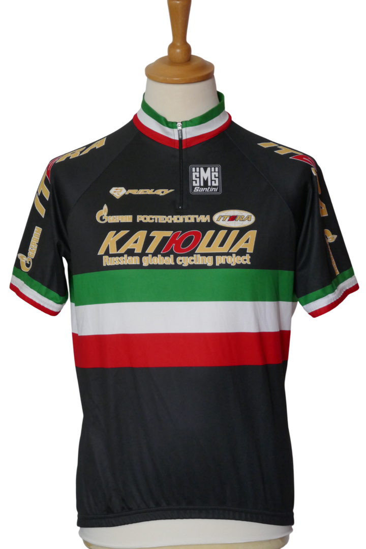 Katusha 2010 - Filippo Pozzato - Maillot Champion d'Italie spécial Roubaix _ (XXL) #03984