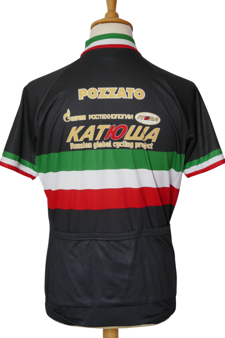 Katusha 2010 - Filippo Pozzato - Maillot Champion d'Italie spécial Roubaix _ (XXL) #03984