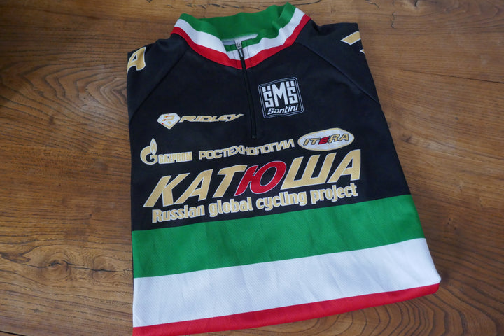 Katusha 2010 - Filippo Pozzato - Maillot Champion d'Italie spécial Roubaix _ (XXL) #03984