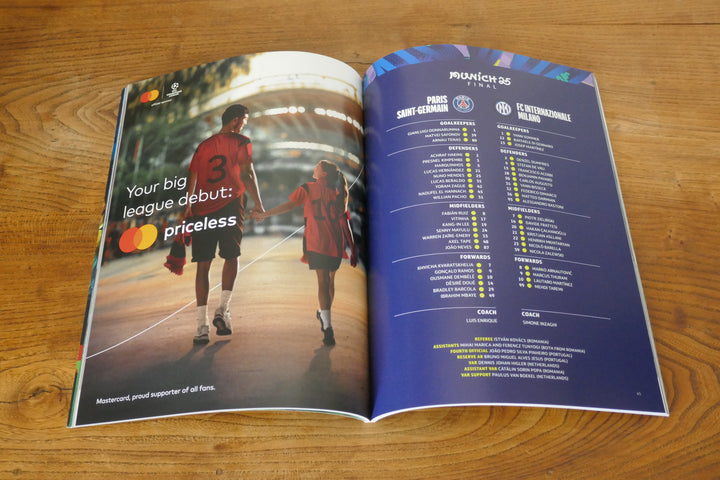 Programme Champions League 2024/25 finale - Paris Saint Germain / Inter Milan _ #03959
