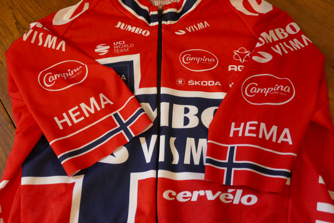 Jumbo Visma 2022  - Tobias Foss - Maillot Champion de Norvège _ (XS) #04008
