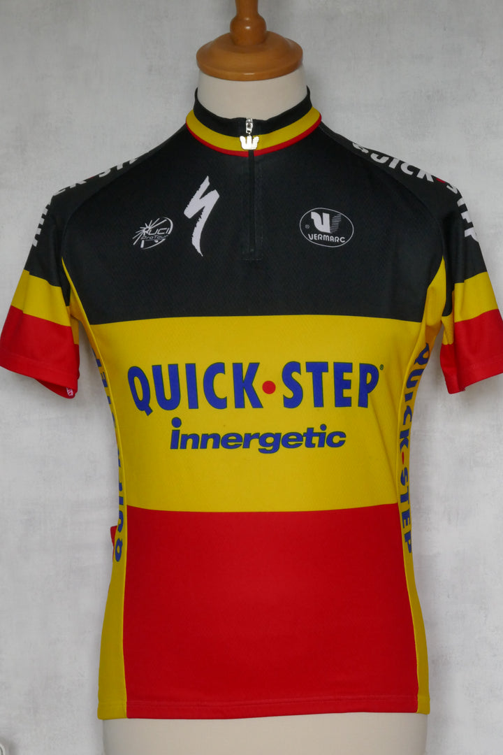 Quick Step 2008 - Stijn Devolder - Maillot Cuissard et Gants Champion de Belgique _ (L) #04036