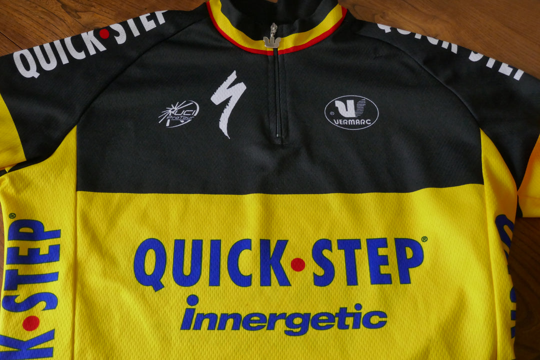 Quick Step 2008 - Stijn Devolder - Maillot Cuissard et Gants Champion de Belgique _ (L) #04036