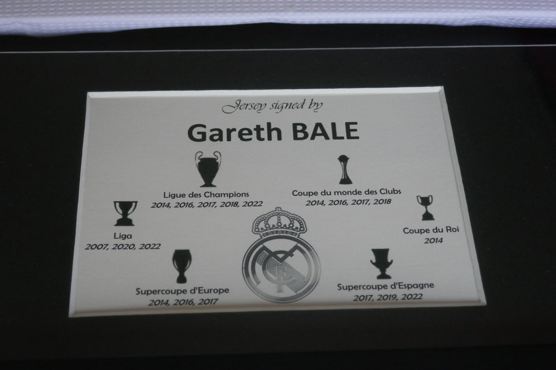 Real Madrid 2015/16 - Gareth Bale - Maillot signé et Encadré _ #00973