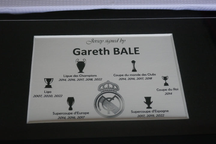 Real Madrid 2015/16 - Gareth Bale - Maillot signé et Encadré _ #00973