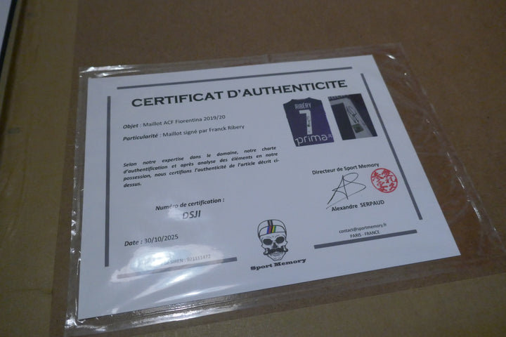 Fiorentina 2019/20 - Franck Ribery - Maillot signé et Encadré _ #04114