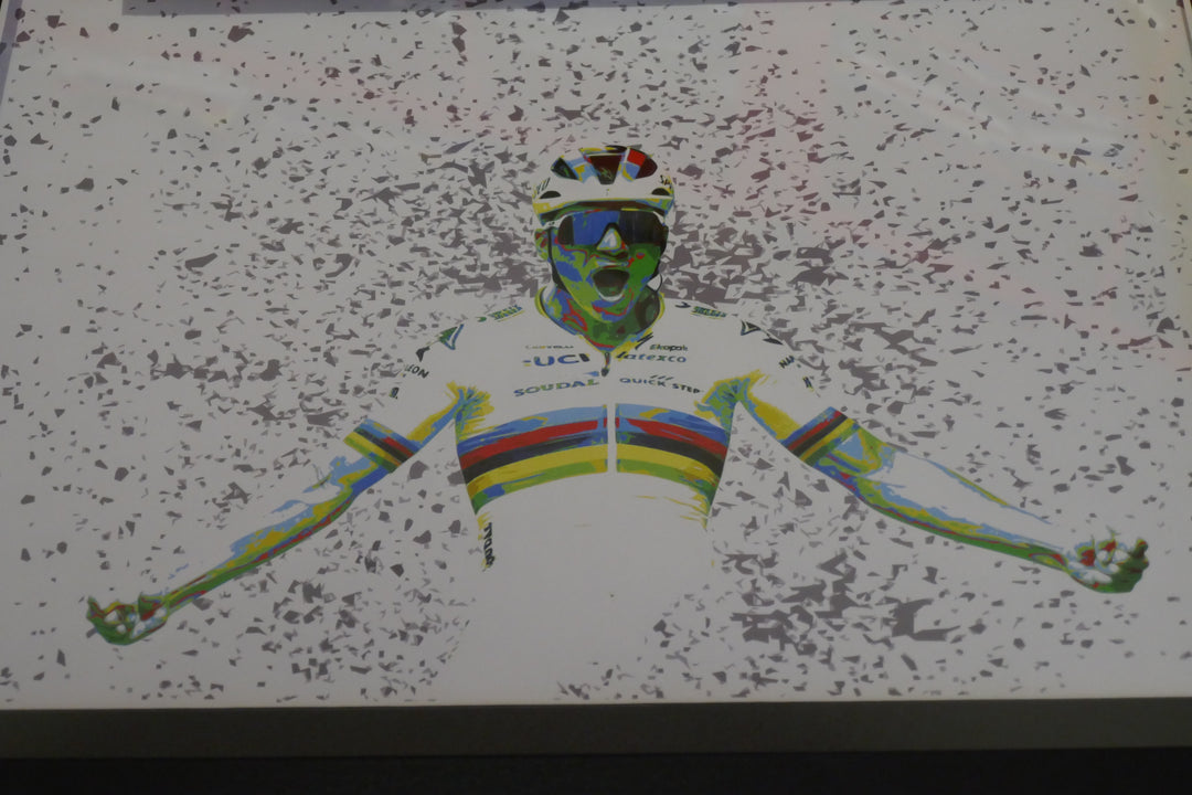 Championnat du Monde - Remco Evenepoel - Tour de cou signé et Encadré _ #03316