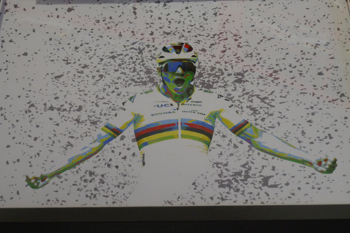 Championnat du Monde - Remco Evenepoel - Tour de cou signé et Encadré _ #03316