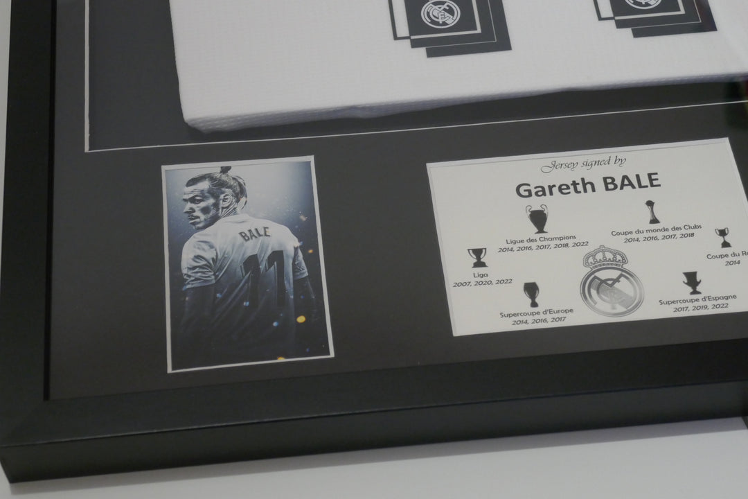 Real Madrid 2015/16 - Gareth Bale - Maillot signé et Encadré _ #00973