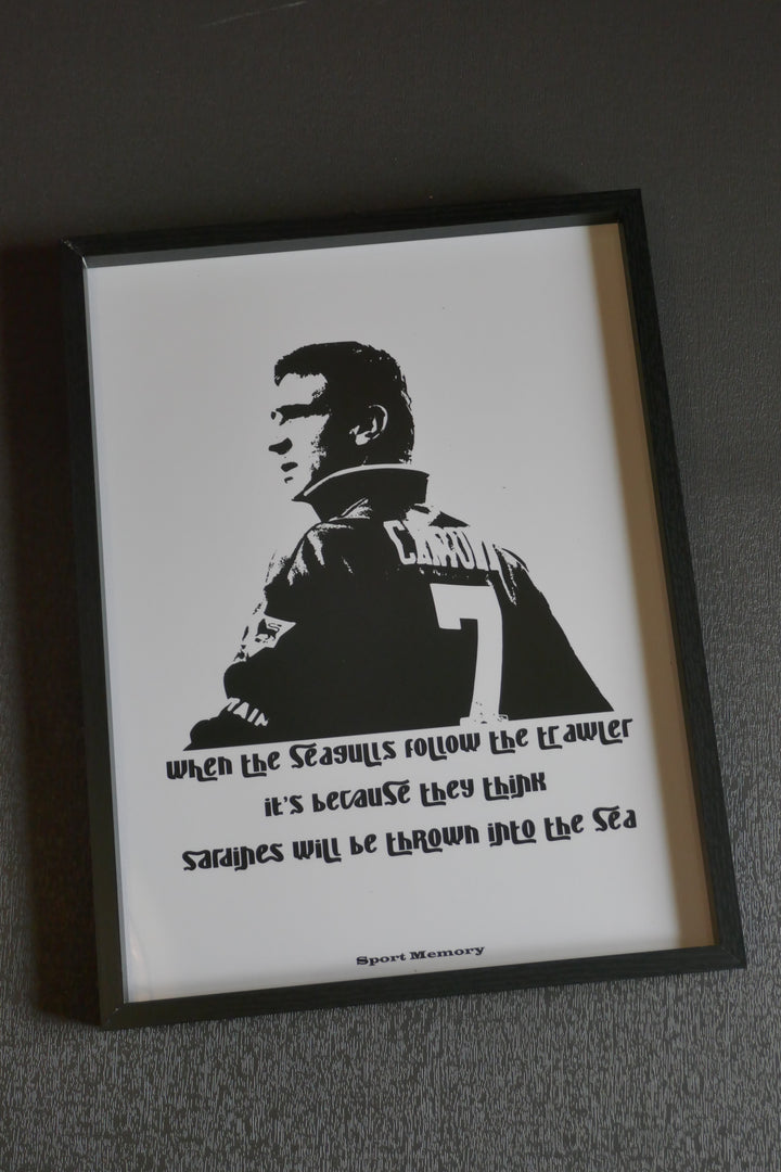 Eric Cantona - Les Mouettes - Cadre noir _ (30x40)