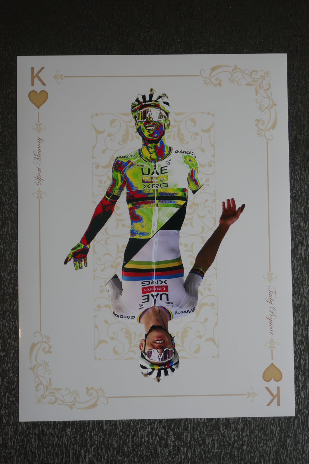 Tadej Pogacar - Carte de jeu - Tirage sans cadre _ (30x40)