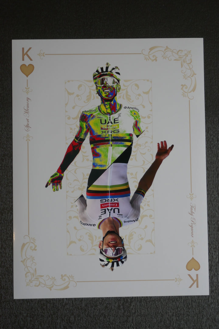 Tadej Pogacar - Carte de jeu - Tirage sans cadre _ (30x40)