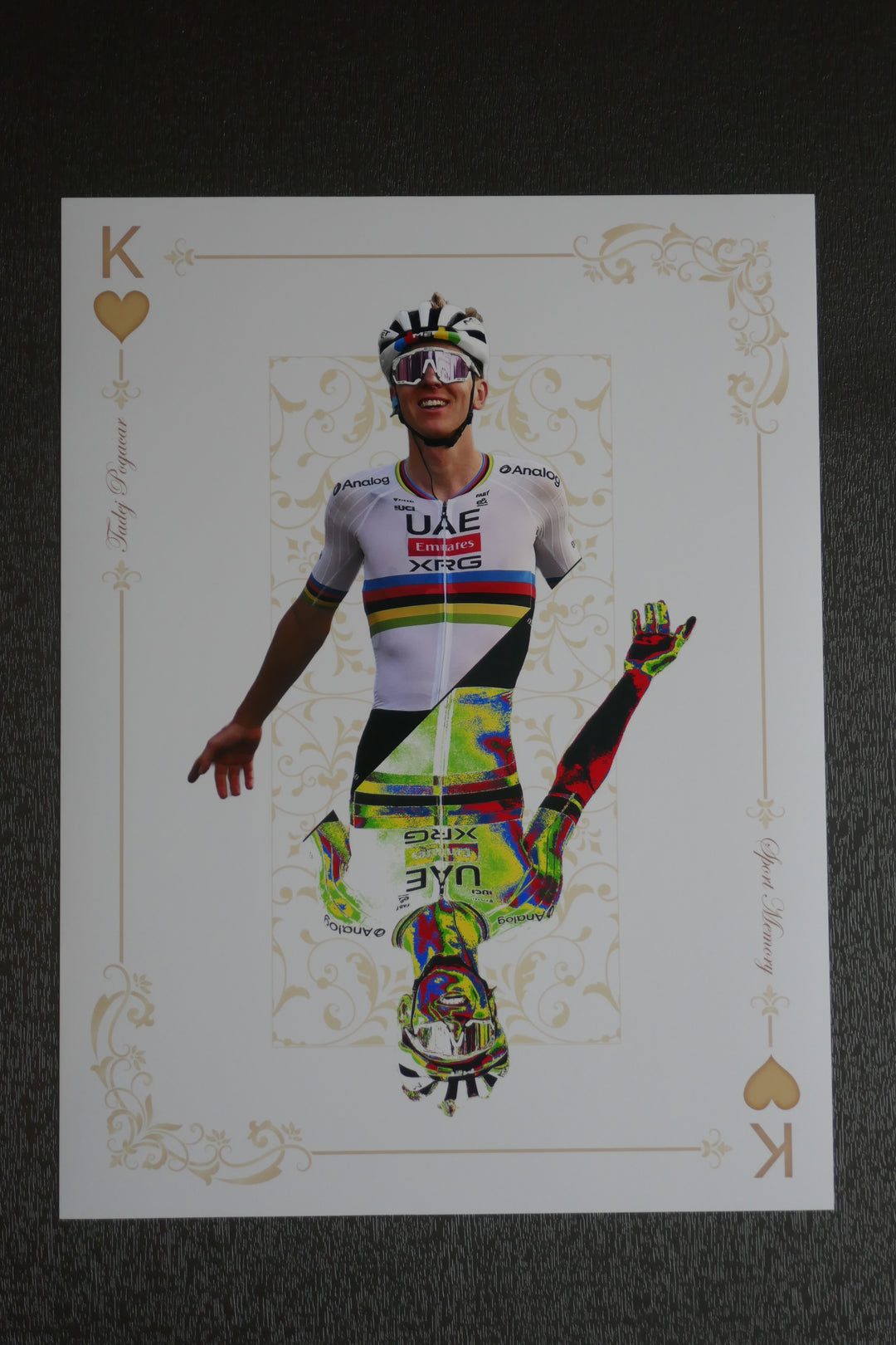 Tadej Pogacar - Carte de jeu - Tirage sans cadre _ (30x40)
