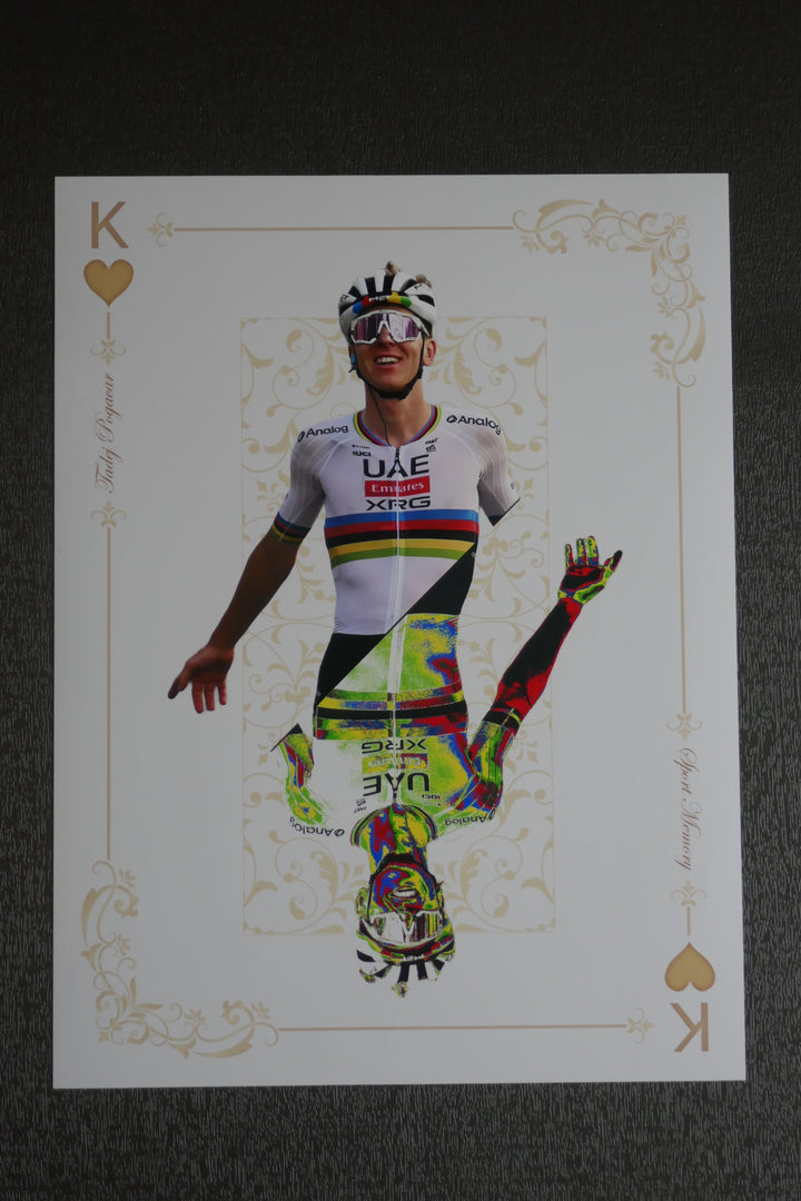 Tadej Pogacar - Carte de jeu - Tirage sans cadre _ (30x40)