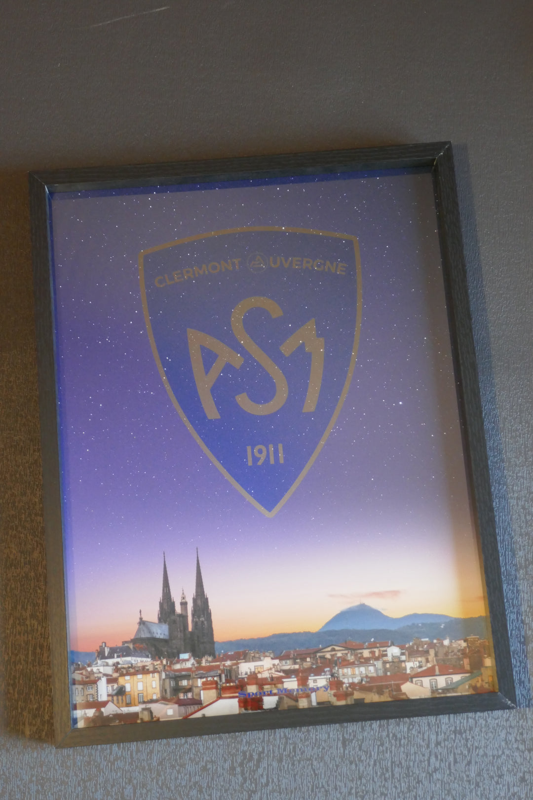 ASM Clermont Auvergne - Clermont nuit étoilée - Cadre noir _ (30x40)