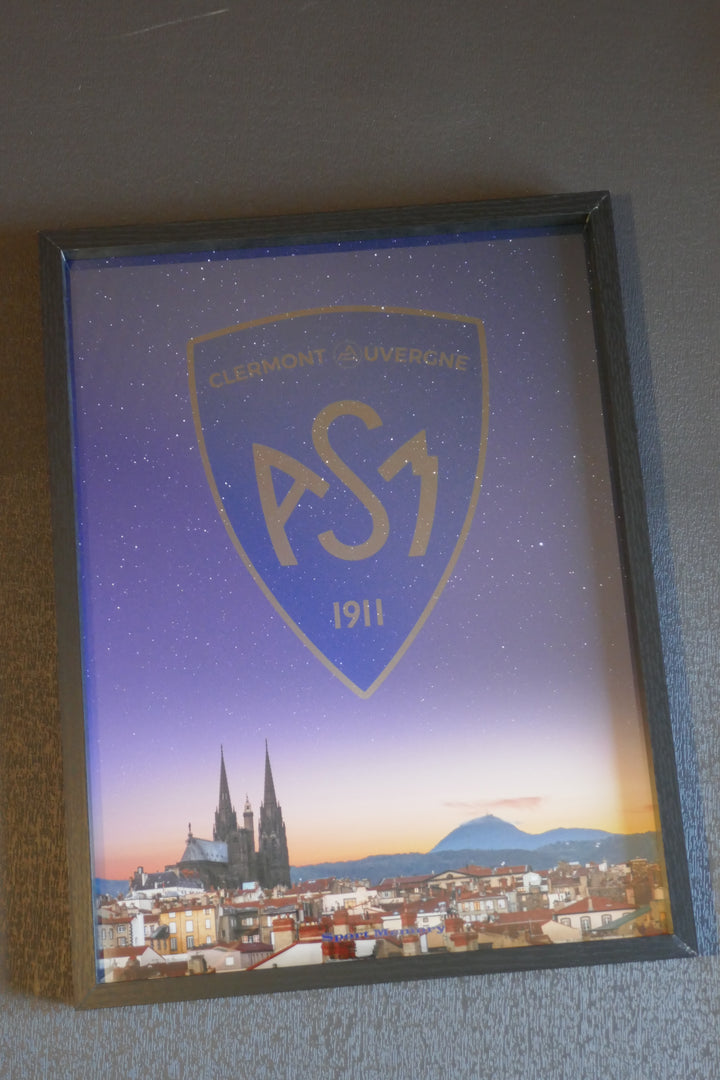 ASM Clermont Auvergne - Clermont nuit étoilée - Cadre noir _ (30x40)