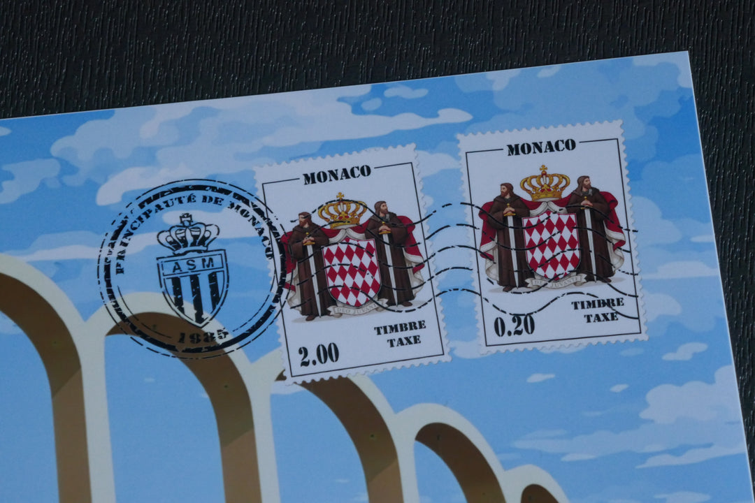 AS Monaco - Stade Louis II et Méditerranée - Tirage sans cadre _ (30x40)