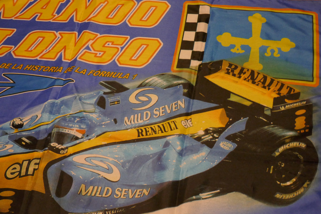 Formule 1 - Renault F1 team - Fernando Alonso - Drapeau _ #04381