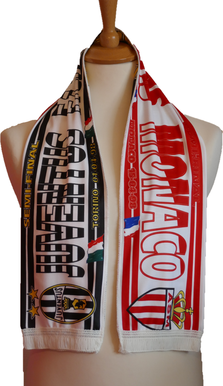 Juventus Turin - AS Monaco - Echarpe 1/2 Champions League 97/98 _ #02652
