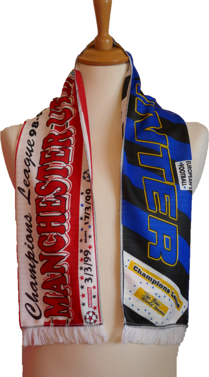 Inter Milan - Manchester United - Echarpe 1/4 Champions League 98/99 _ #02653