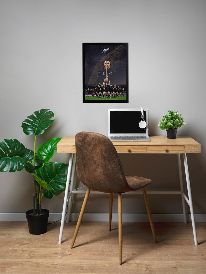 Nouvelle-Zélande All Blacks - Haka - Cadre noir _ (30x40)