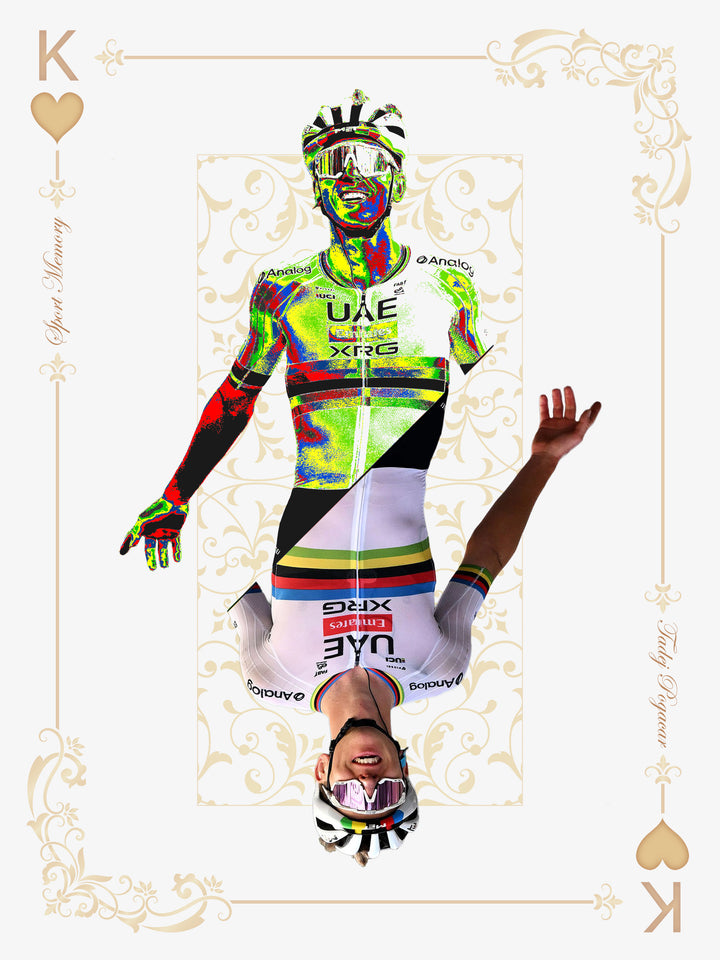 Tadej Pogacar - Carte de jeu - Tirage sans cadre _ (30x40)