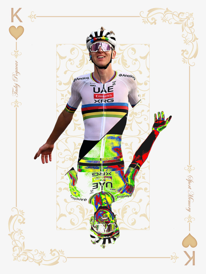 Tadej Pogacar - Carte de jeu - Tirage sans cadre _ (30x40)