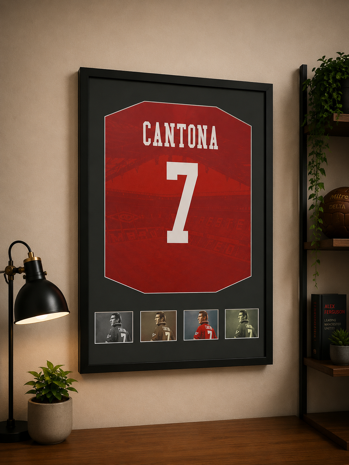 Manchester United 1995/96 - Eric Cantona - Maillot Encadré _ #01495