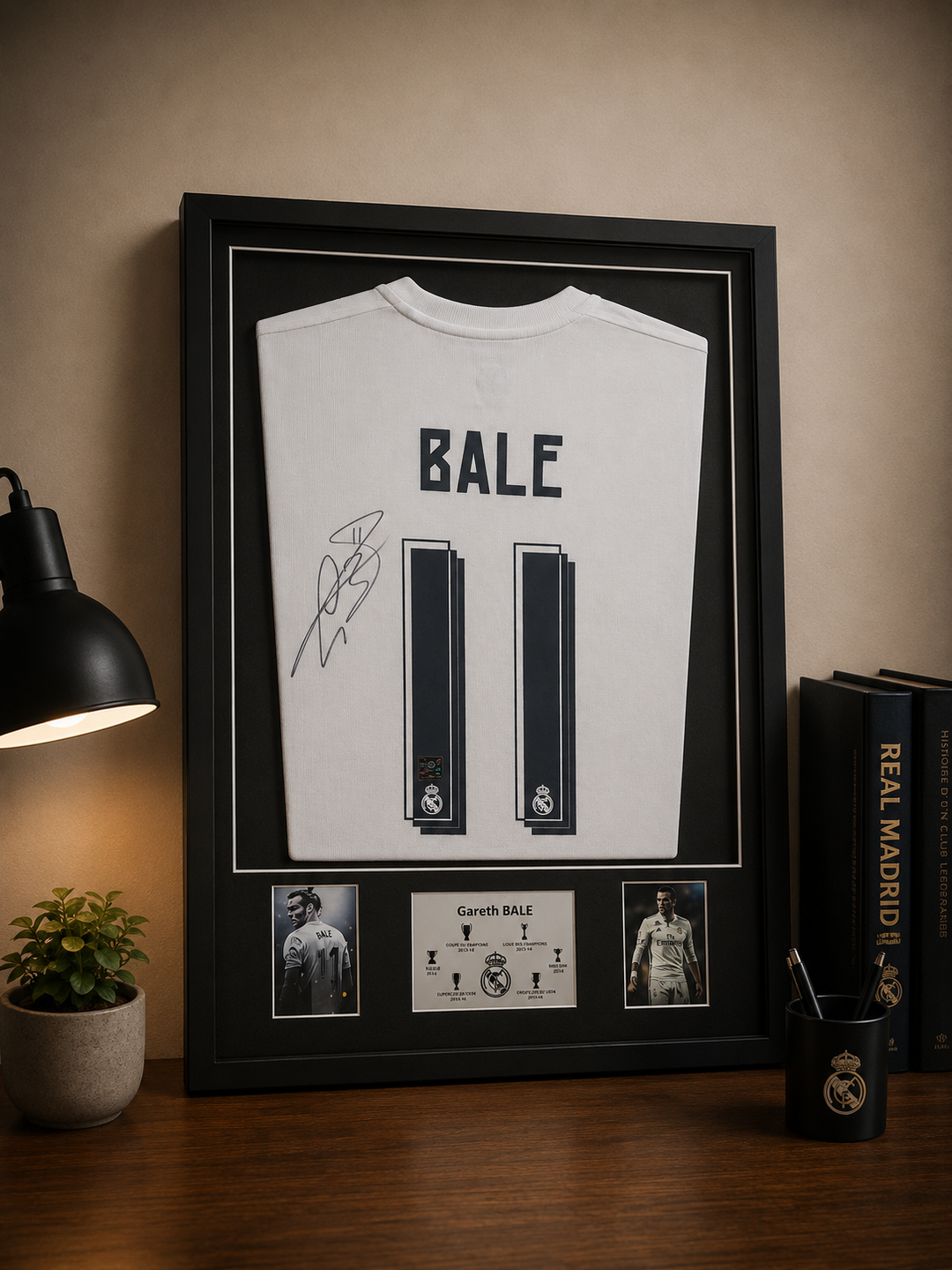 Real Madrid 2015/16 - Gareth Bale - Maillot signé et Encadré _ #00973