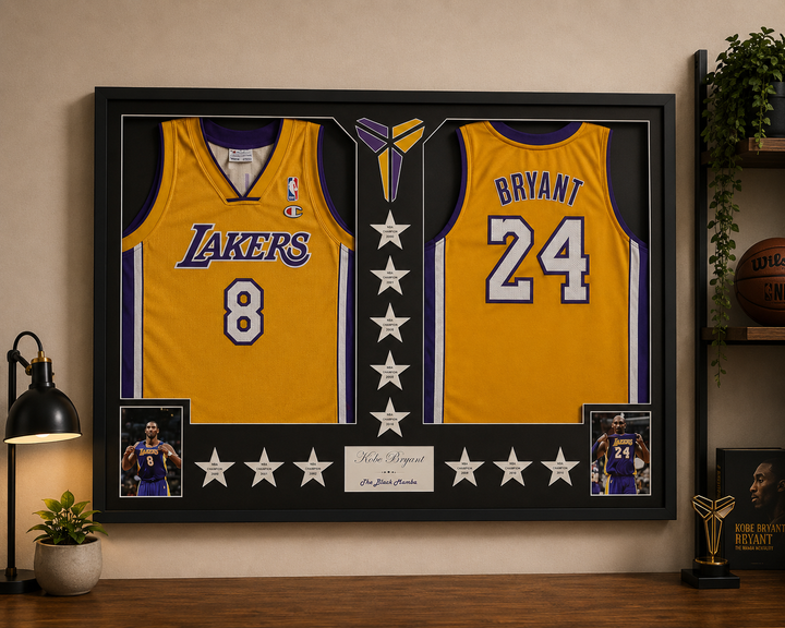 Los Angeles Lakers - Kobe Bryant - Maillots encadrés _ #02341 & #02744