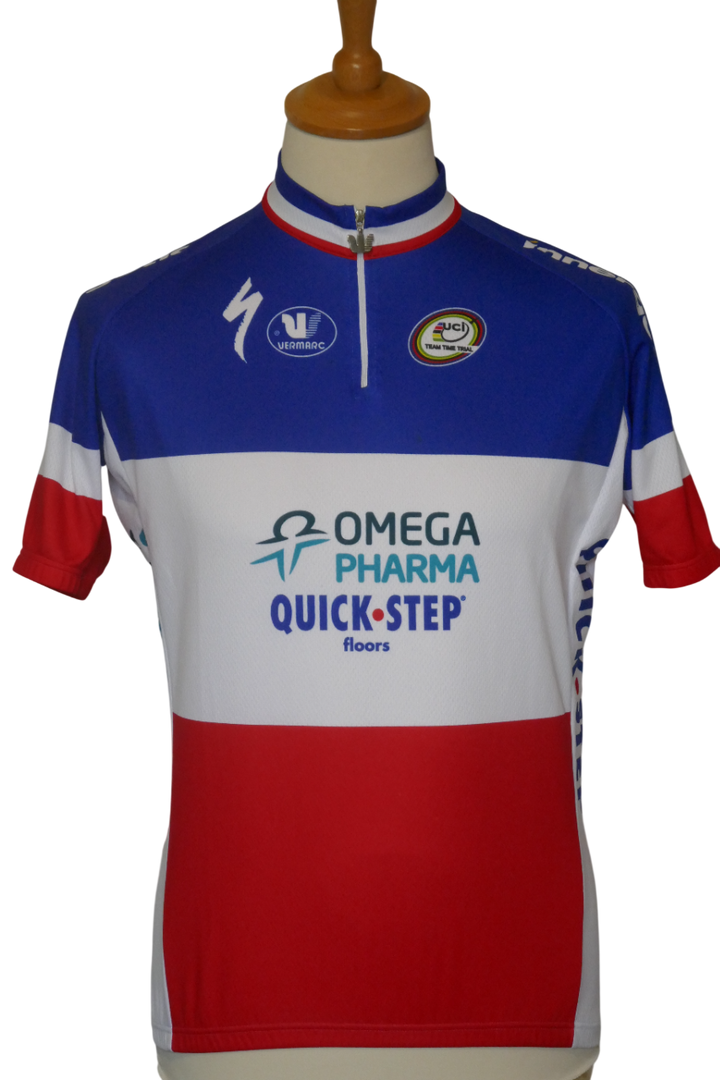 Quick Step Omega Pharma 2012 - Sylvain Chavanel - Maillot Champion de France _ (XL) #04300