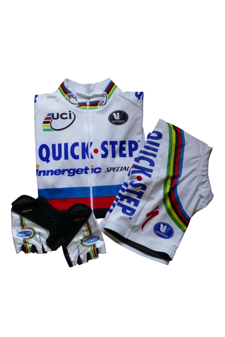 Quick Step 2006 - Paolo Bettini - Maillot Cuissard et Gants Champion du monde _ (L) #04035