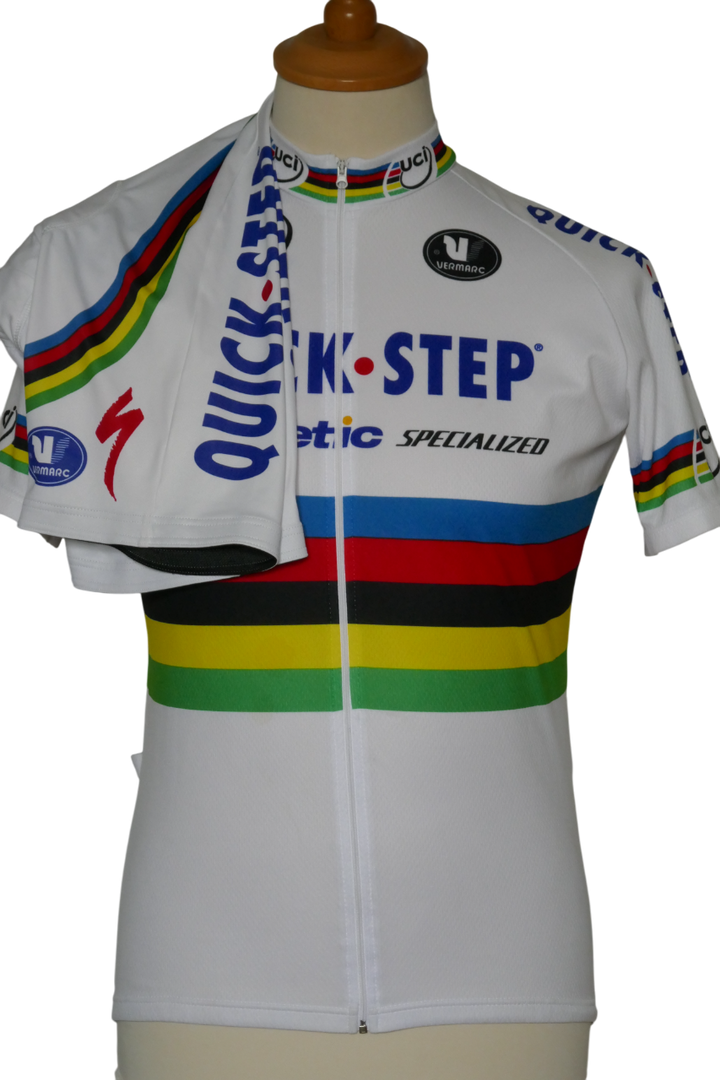Quick Step 2006 - Paolo Bettini - Maillot Cuissard et Gants Champion du monde _ (L) #04035